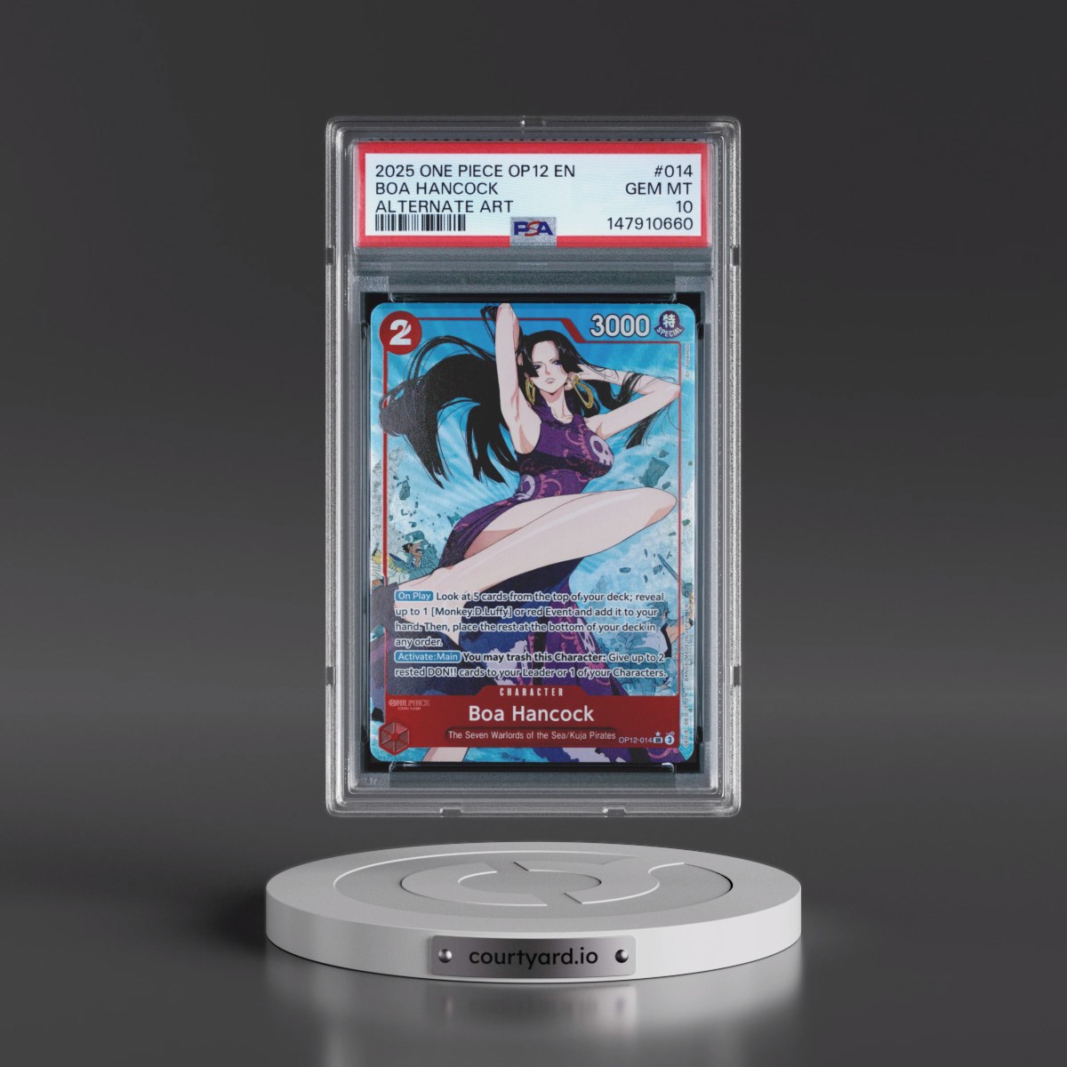2025 One Piece OP12-Legacy of the Master #014 Boa Hancock - Alternate Art (PSA 10 GEM MINT)