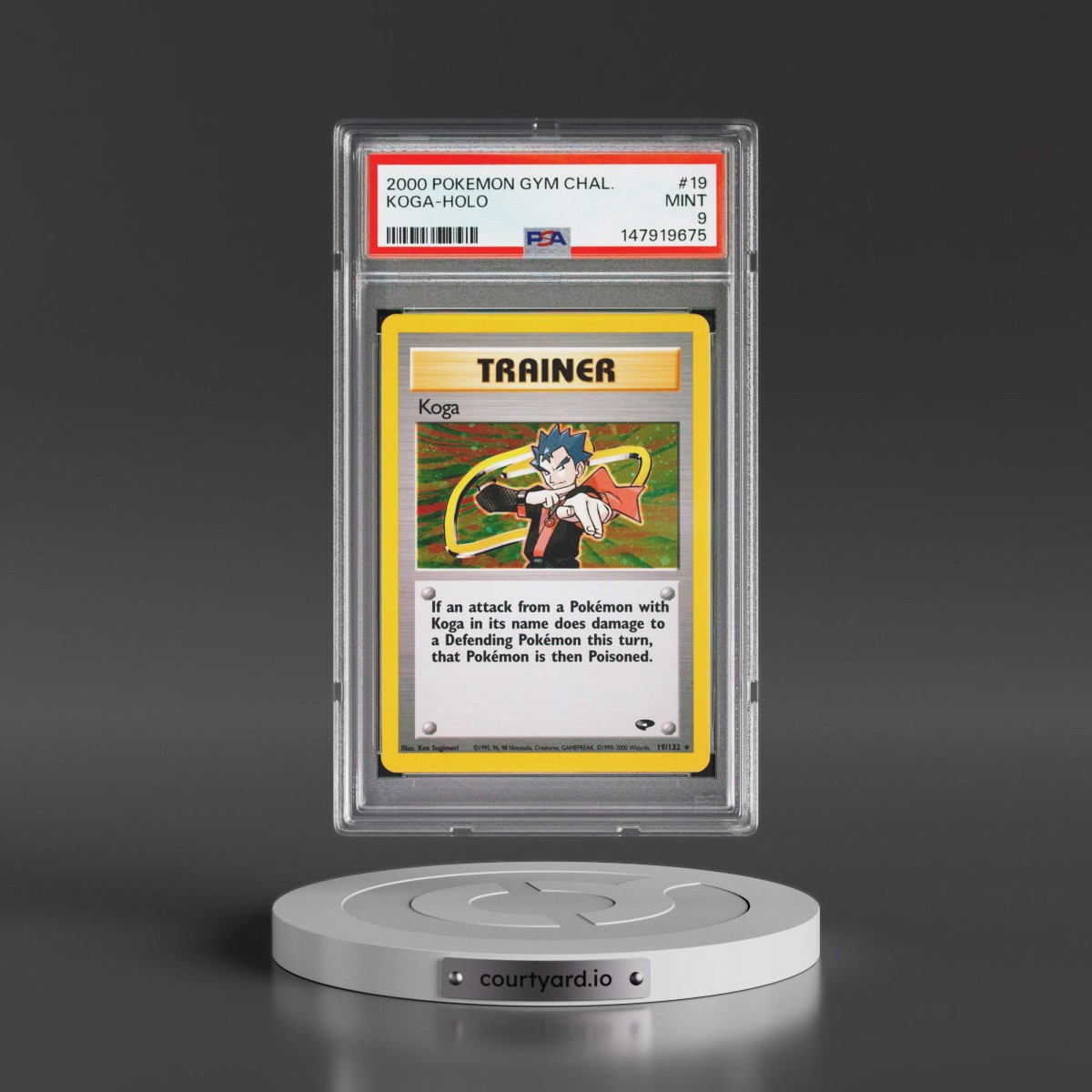 2000 Pokémon Gym Challenge #19 Koga - Holo (PSA 9 MINT)