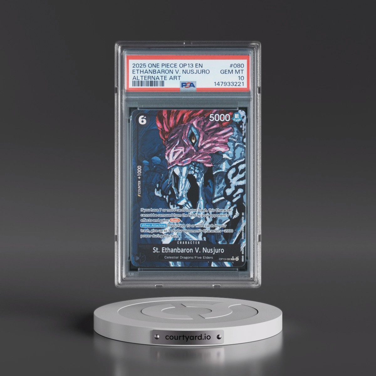 2025 One Piece OP13-Carrying on His Will #080 St. Ethanbaron V. Nusjuro - Alternate Art (PSA 10 GEM MINT)