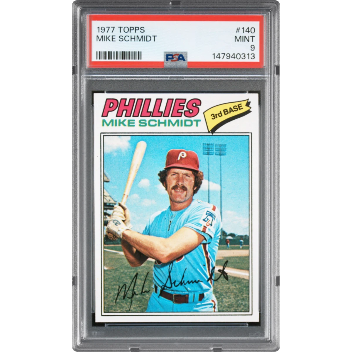 1977 Topps #140 Mike Schmidt (PSA 9 MINT)