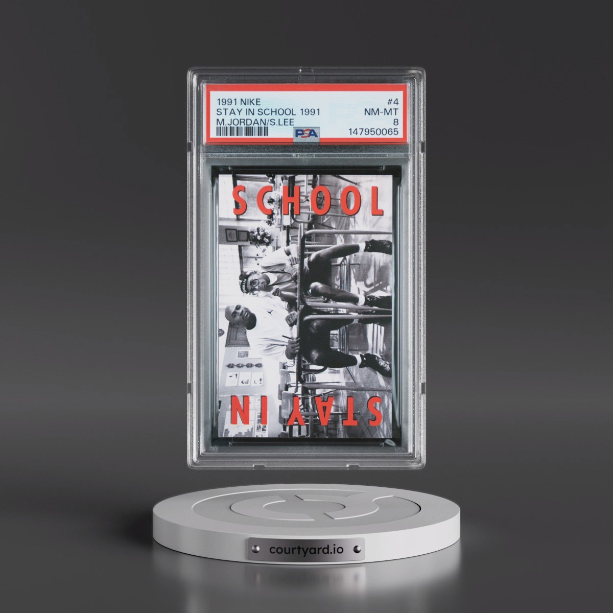 1991 Nike Michael Jordan/Spike Lee #4 Stay in School 1991 (PSA 8 NM-MT)
