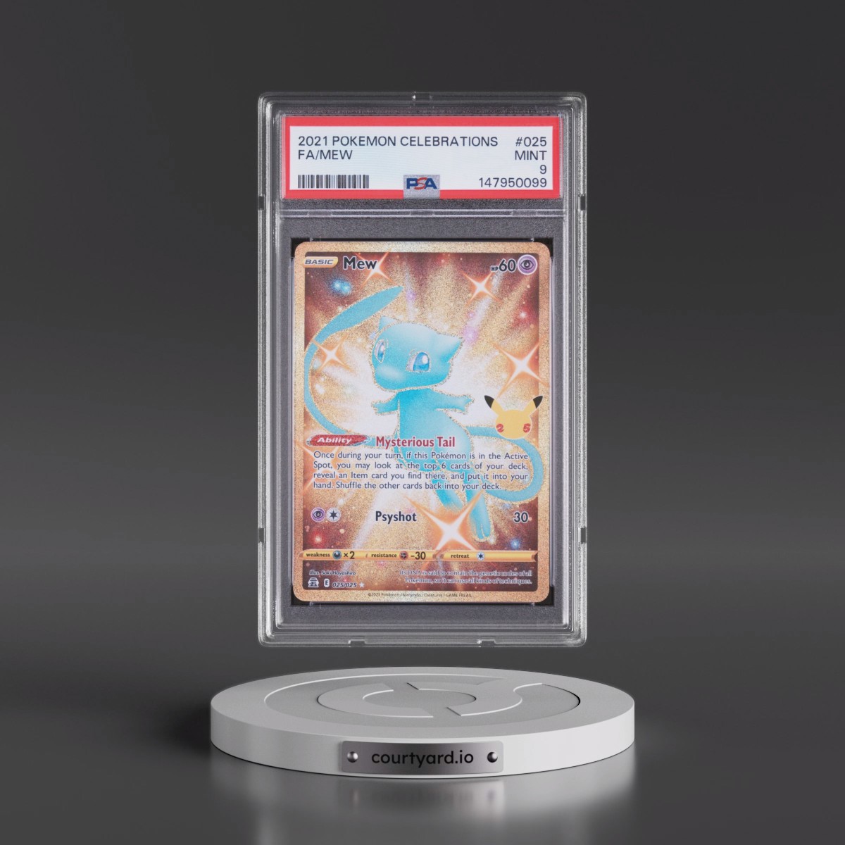 2021 Pokémon Celebrations #025 Mew - Full Art (PSA 9 MINT)