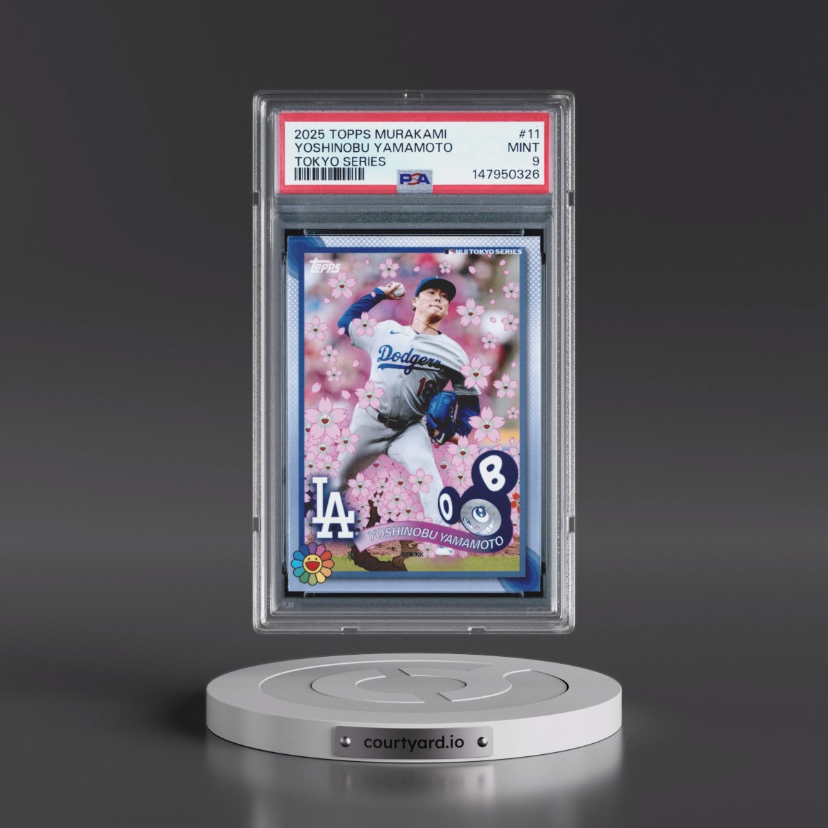 2025 Topps Takashi Murakami + MLB World Tour Tokyo Series #11 Yoshinobu Yamamoto (PSA 9 MINT)