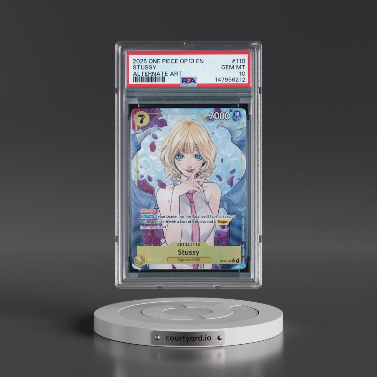 2025 One Piece OP13-Carrying on His Will #110 Stussy - Alternate Art (PSA 10 GEM MINT)