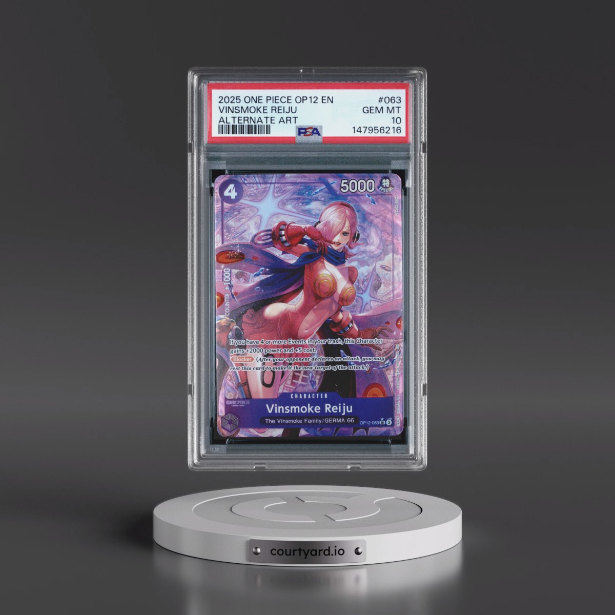2025 One Piece OP12-Legacy of the Master #063 Vinsmoke Reiju - Alternate Art (PSA 10 GEM MINT)