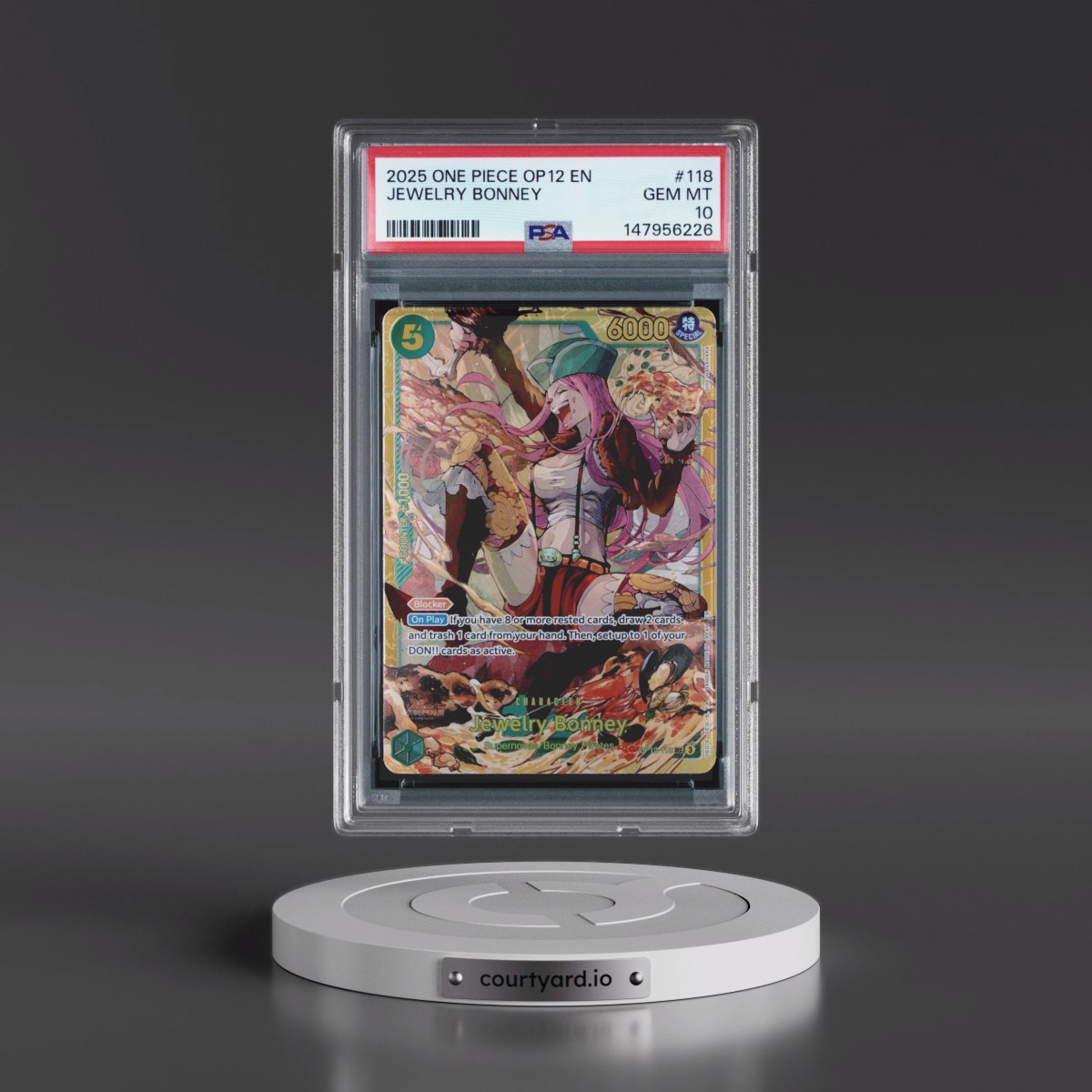 2025 One Piece OP12-Legacy of the Master #118 Jewelry Bonney (PSA 10 GEM MINT)