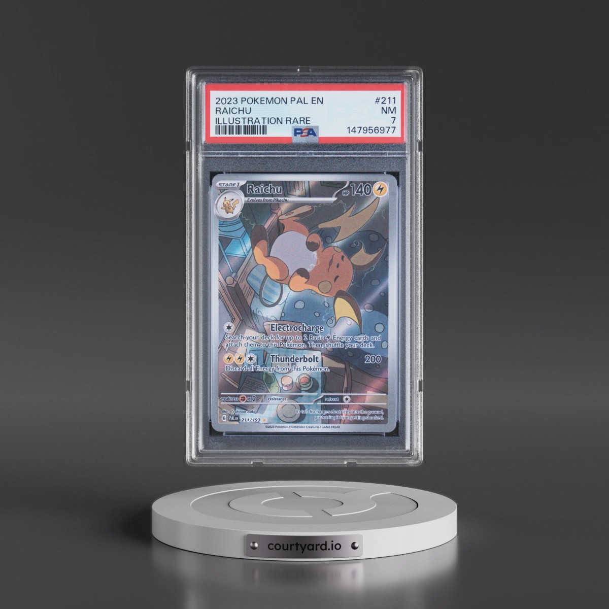 2023 Pokémon Pal EN-Paldea Evolved #211 Raichu - Illustration Rare (PSA 7 NM)