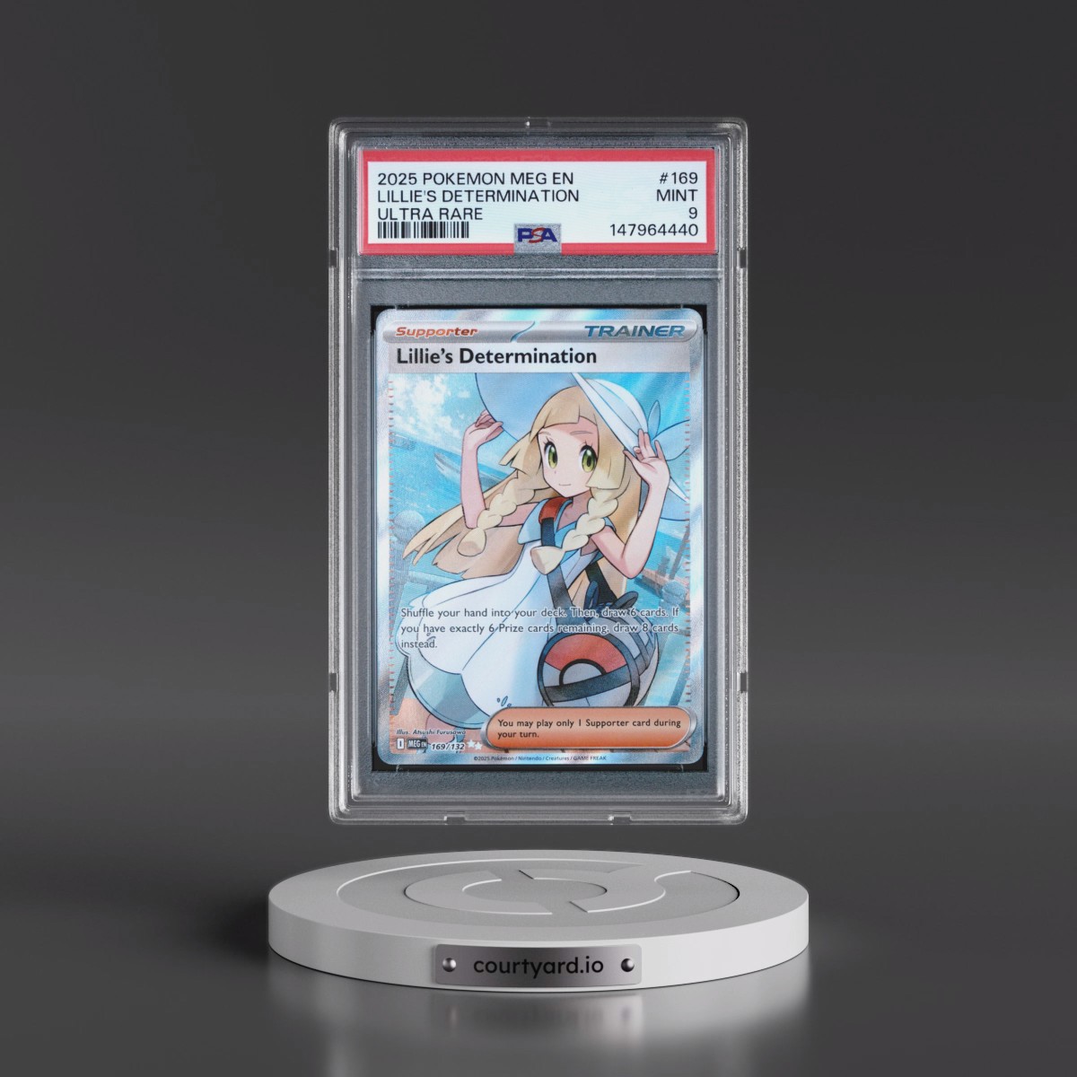 2025 Pokémon Meg EN-Mega Evolution #169 Lillie's Determination - Ultra Rare (PSA 9 MINT)