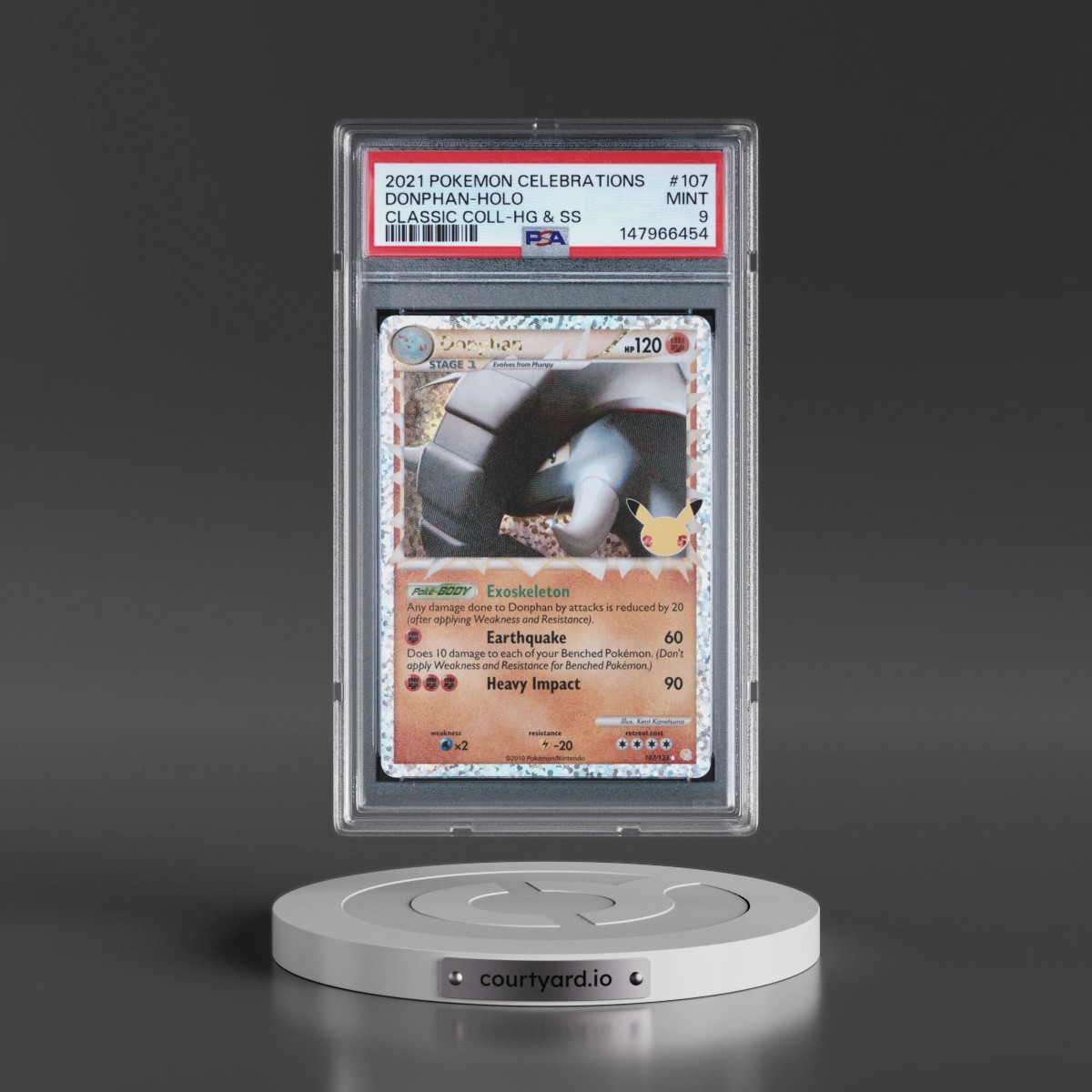2021 Pokémon Celebrations Classic Collection #107 Donphan - Holo (PSA 9 MINT)