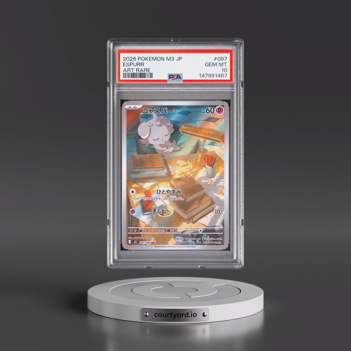 2026 Pokémon M3-Nullifying Zero #087 Espurr - Art Rare (PSA 10 GEM MINT)