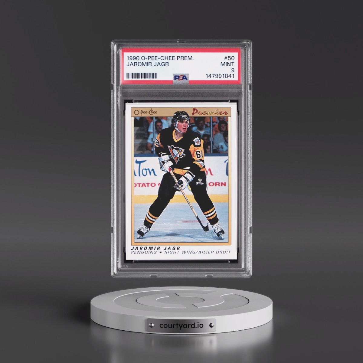 1990 O-Pee-Chee Premier #50 Jaromir Jagr (PSA 9 MINT)