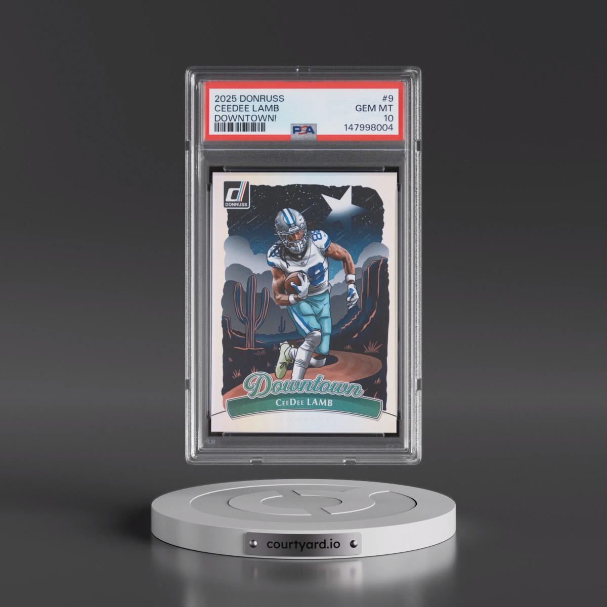 2025 Panini Donruss Downtown #9 Ceedee Lamb (PSA 10 GEM MINT)