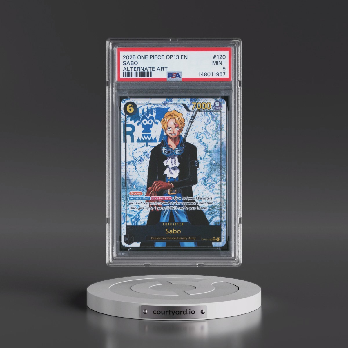2025 One Piece OP13-Carrying on His Will #120 Sabo - Alternate Art (PSA 9 MINT)