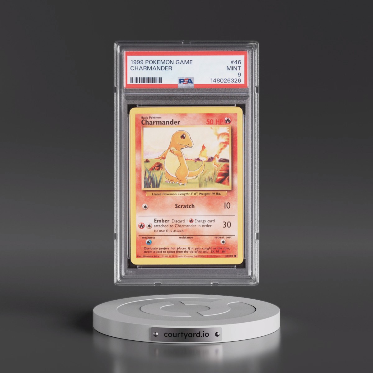 1999 Pokémon Game #46 Charmander (PSA 9 MINT)