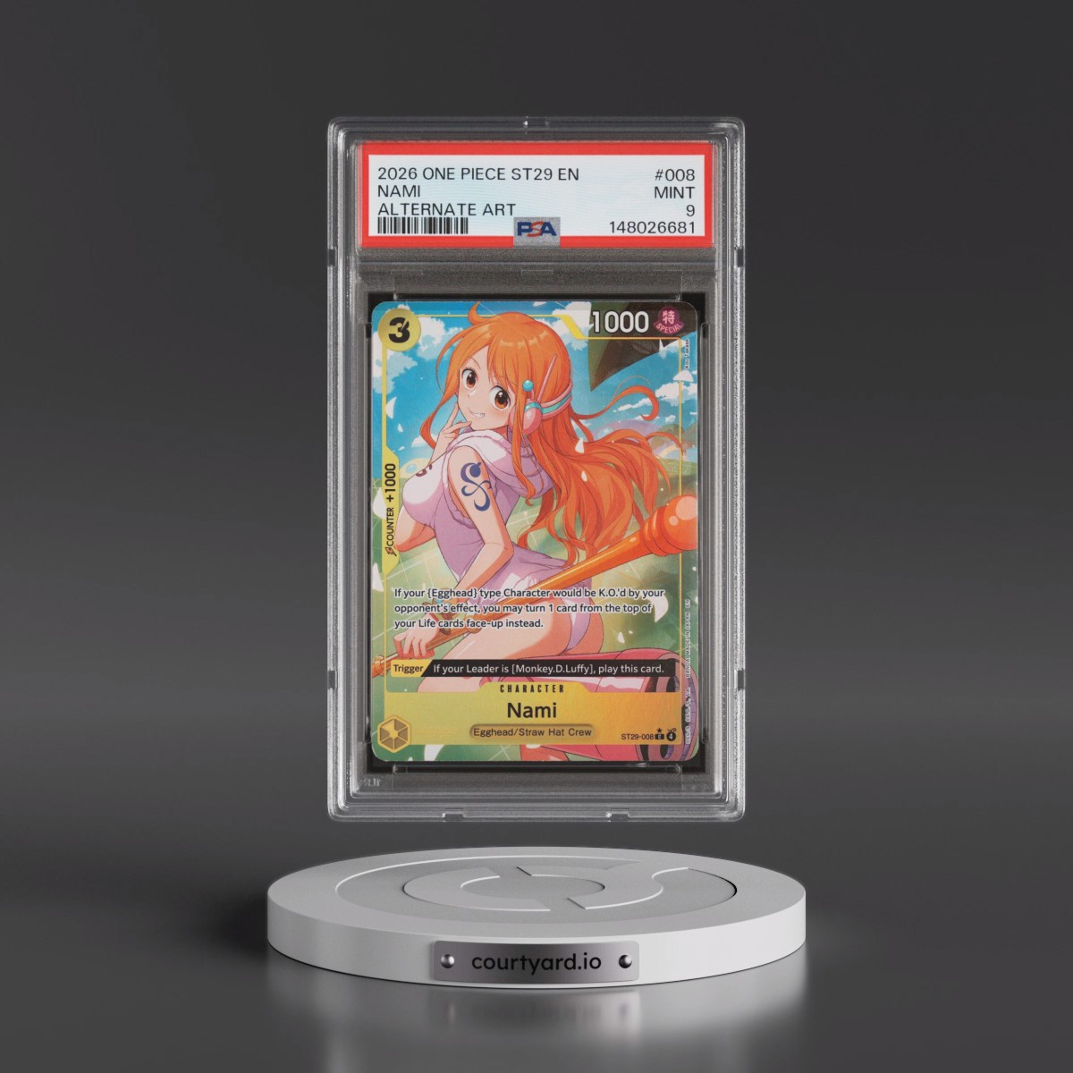 2026 One Piece Starter Deck ST29-Egghead #008 Nami - Alternate Art (PSA 9 MINT)