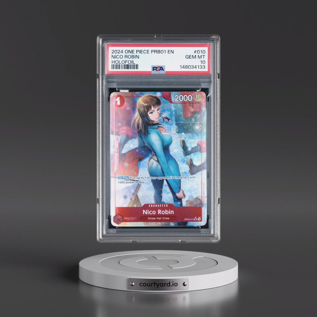 2024 One Piece PRB01-Premium Booster -One Piece Card the Best #010 Nico Robin - Holofoil (PSA 10 GEM MINT)