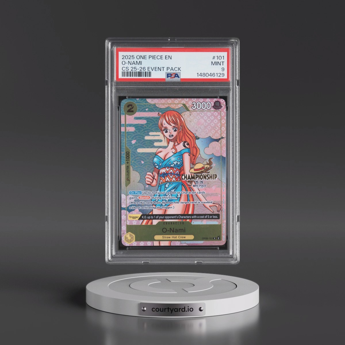 2025 One Piece Championship 2025-26 Event Pack #101 O-Nami (PSA 9 MINT)