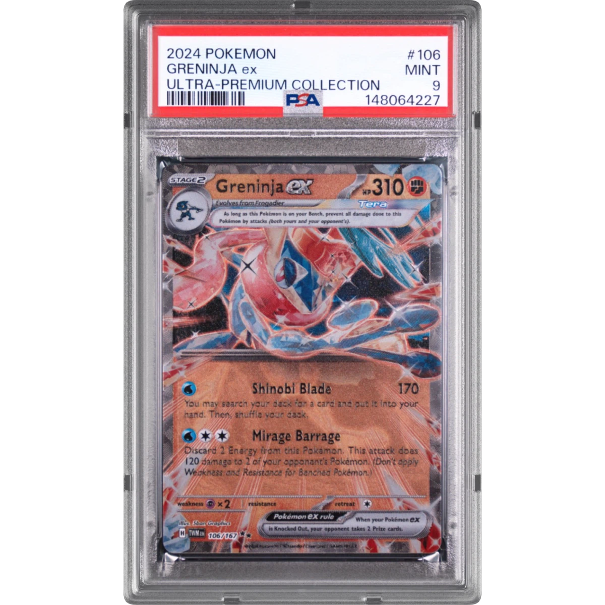 2024 Pokémon Greninja EX Ultra-Premium Collection #106 Greninja EX - Holo (PSA 9 MINT)