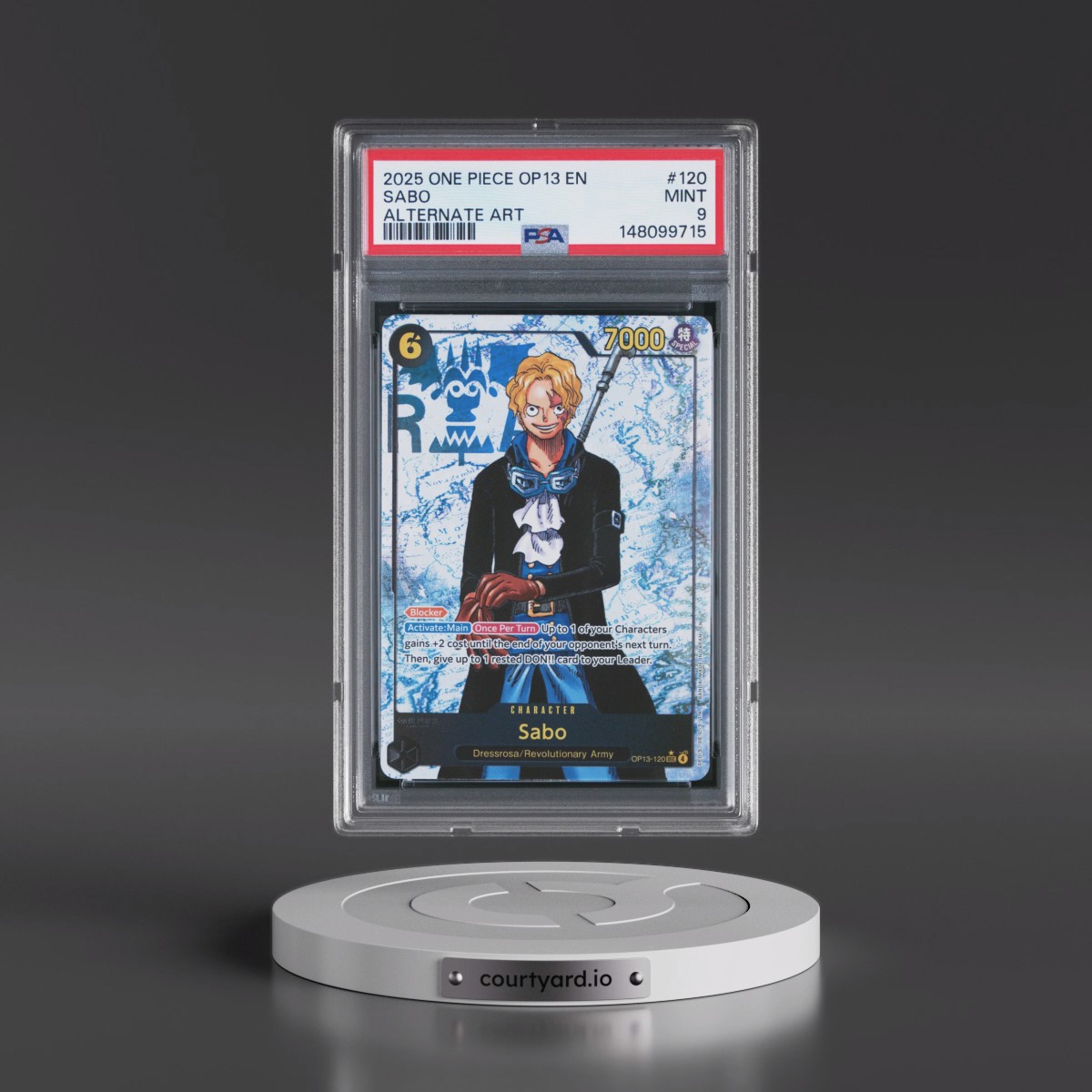 2025 One Piece OP13-Carrying on His Will #120 Sabo - Alternate Art (PSA 9 MINT)