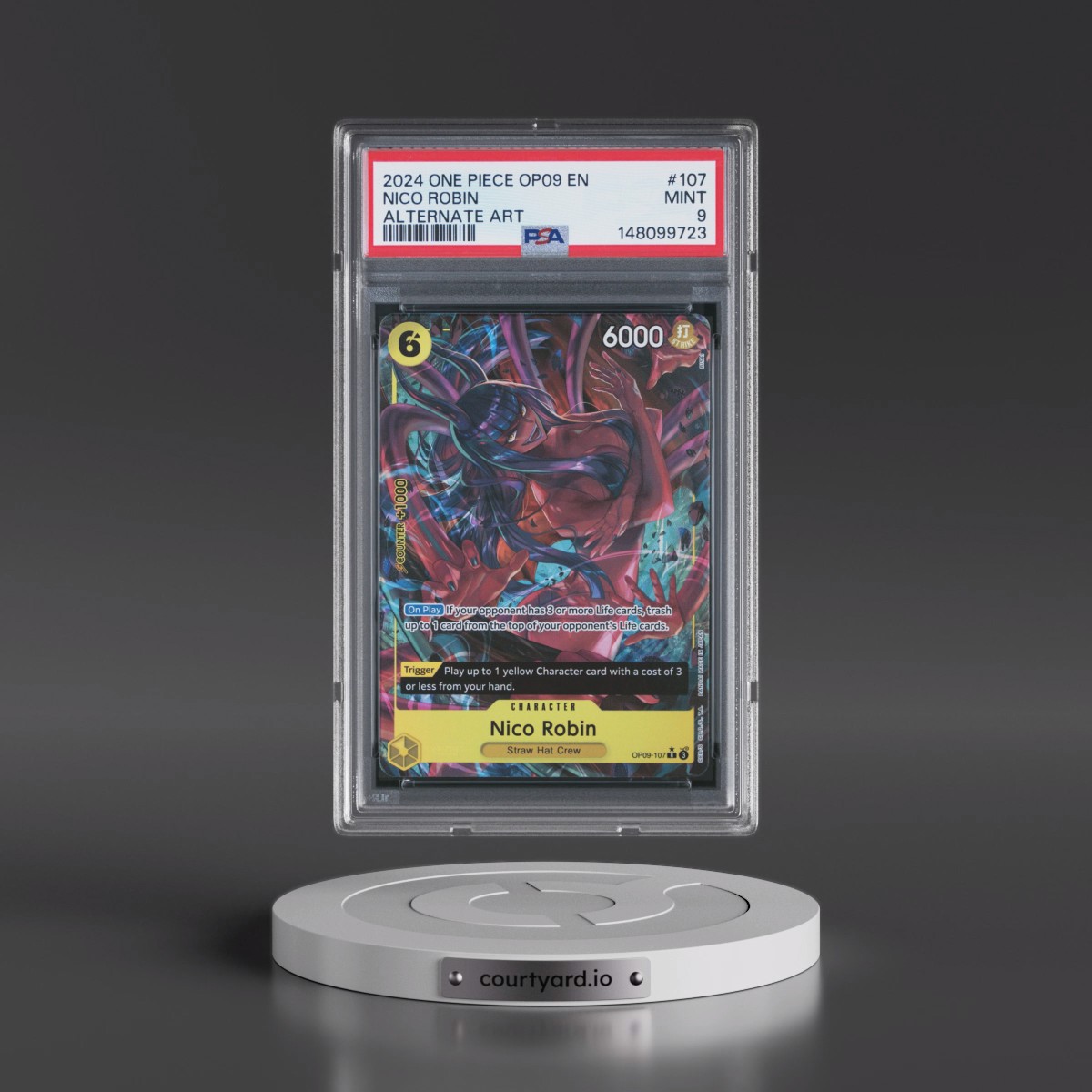 2024 One Piece OP09-Emperors in the New World #107 Nico Robin - Alternate Art (PSA 9 MINT)