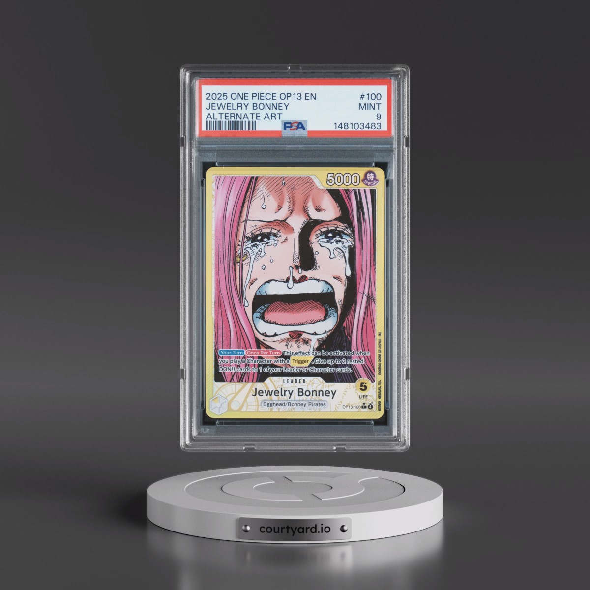 2025 One Piece OP13-Carrying on His Will #100 Jewelry Bonney - Alternate Art (PSA 9 MINT)