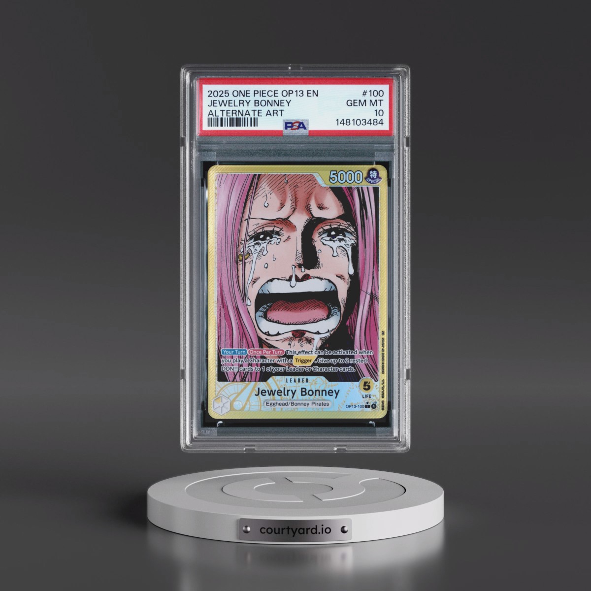 2025 One Piece OP13-Carrying on His Will #100 Jewelry Bonney - Alternate Art (PSA 10 GEM MINT)