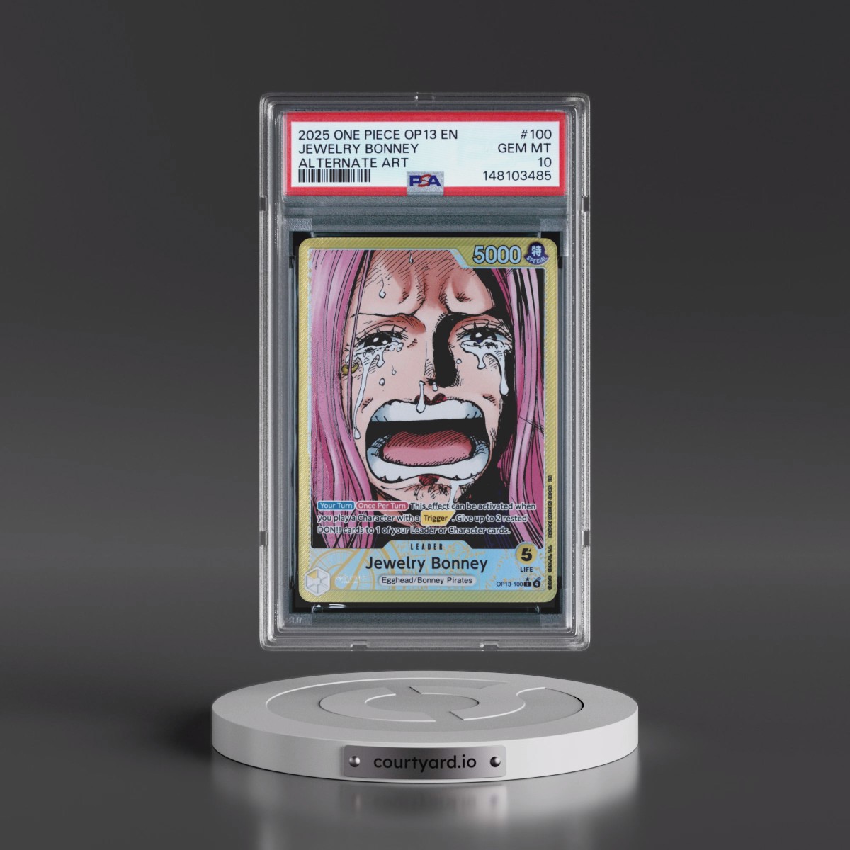 2025 One Piece OP13-Carrying on His Will #100 Jewelry Bonney - Alternate Art (PSA 10 GEM MINT)