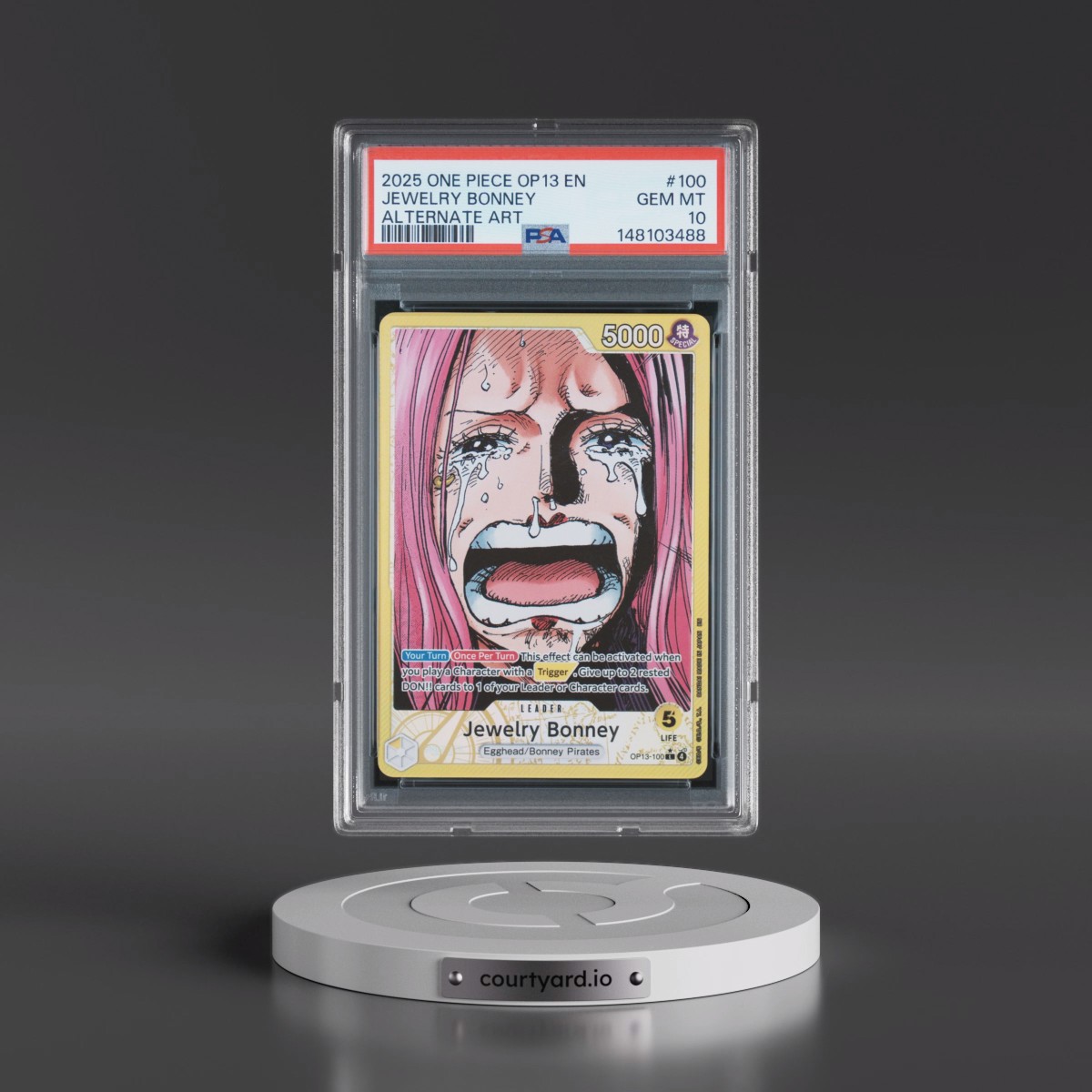 2025 One Piece OP13-Carrying on His Will #100 Jewelry Bonney - Alternate Art (PSA 10 GEM MINT)