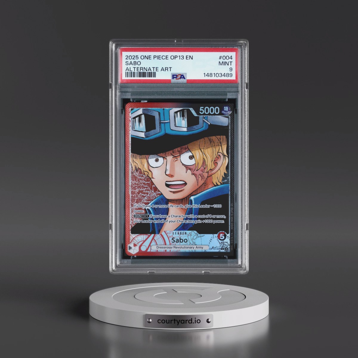 2025 One Piece OP13-Carrying on His Will #004 Sabo - Alternate Art (PSA 9 MINT)