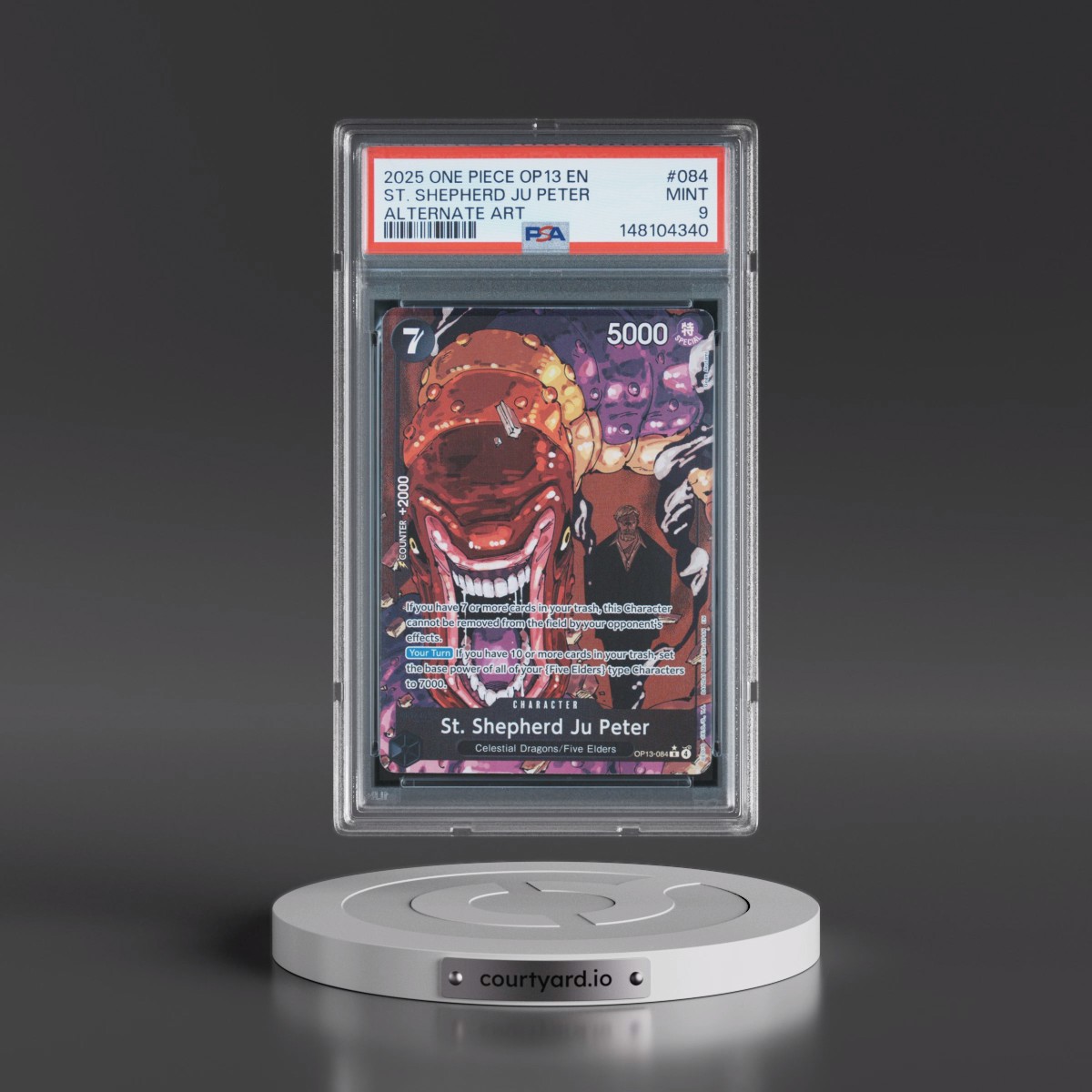 2025 One Piece OP13-Carrying on His Will #084 St. Shepherd JU Peter - Alternate Art (PSA 9 MINT)