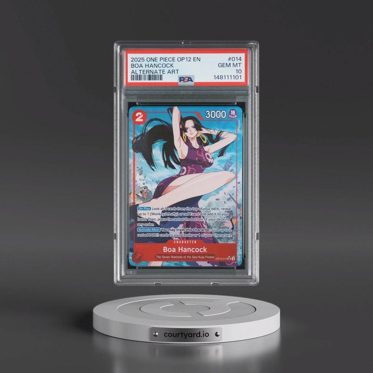 2025 One Piece OP12-Legacy of the Master #014 Boa Hancock - Alternate Art (PSA 10 GEM MINT)