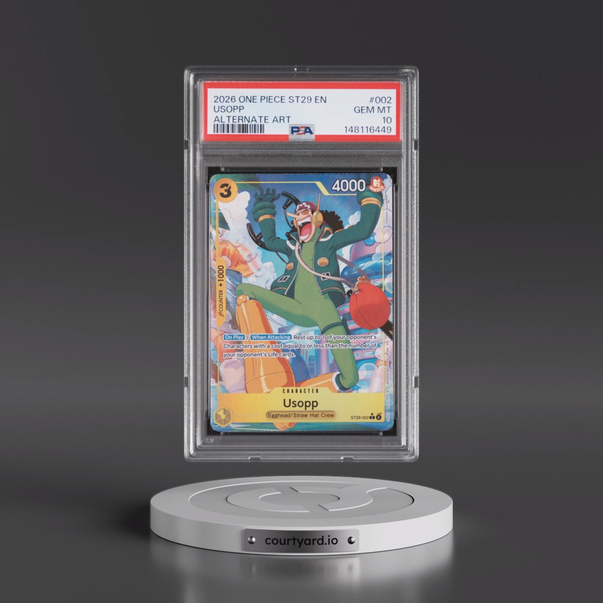 2026 One Piece Starter Deck ST29-Egghead #002 Usopp - Alternate Art (PSA 10 GEM MINT)