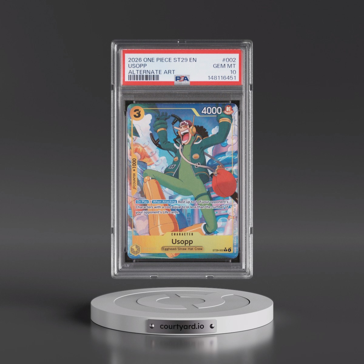 2026 One Piece Starter Deck ST29-Egghead #002 Usopp - Alternate Art (PSA 10 GEM MINT)