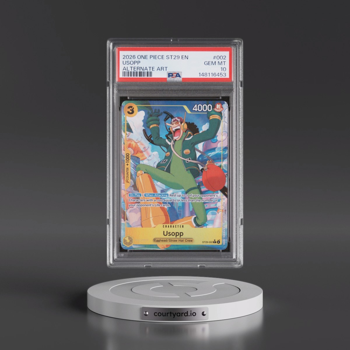 2026 One Piece Starter Deck ST29-Egghead #002 Usopp - Alternate Art (PSA 10 GEM MINT)