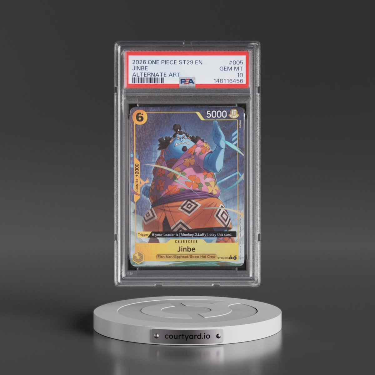2026 One Piece Starter Deck ST29-Egghead #005 Jinbe - Alternate Art (PSA 10 GEM MINT)