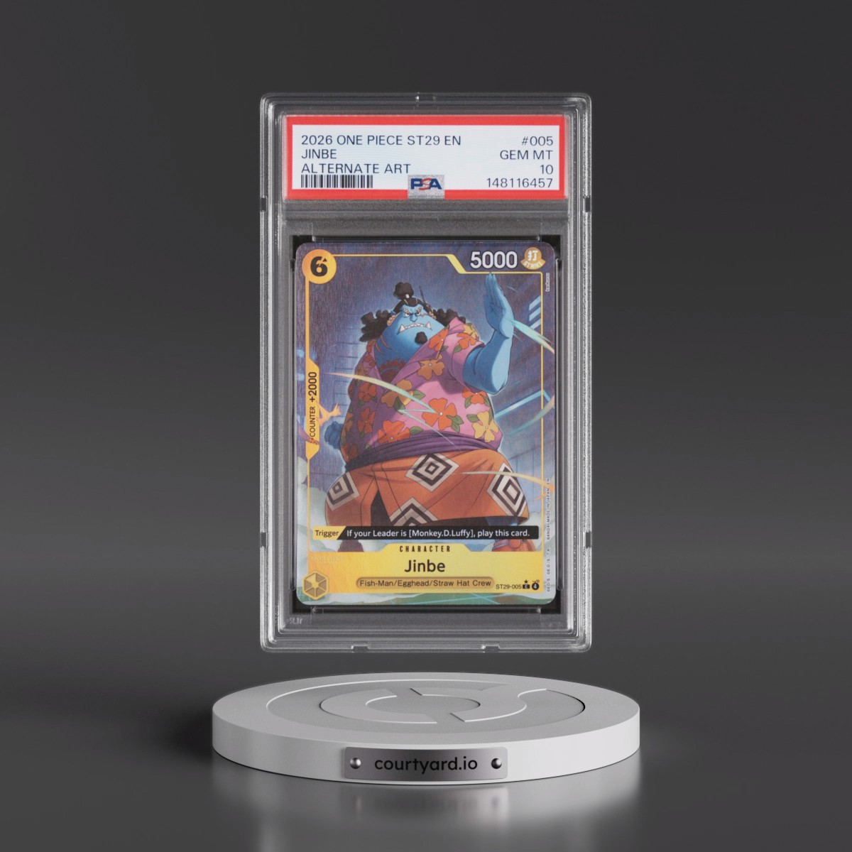 2026 One Piece Starter Deck ST29-Egghead #005 Jinbe - Alternate Art (PSA 10 GEM MINT)