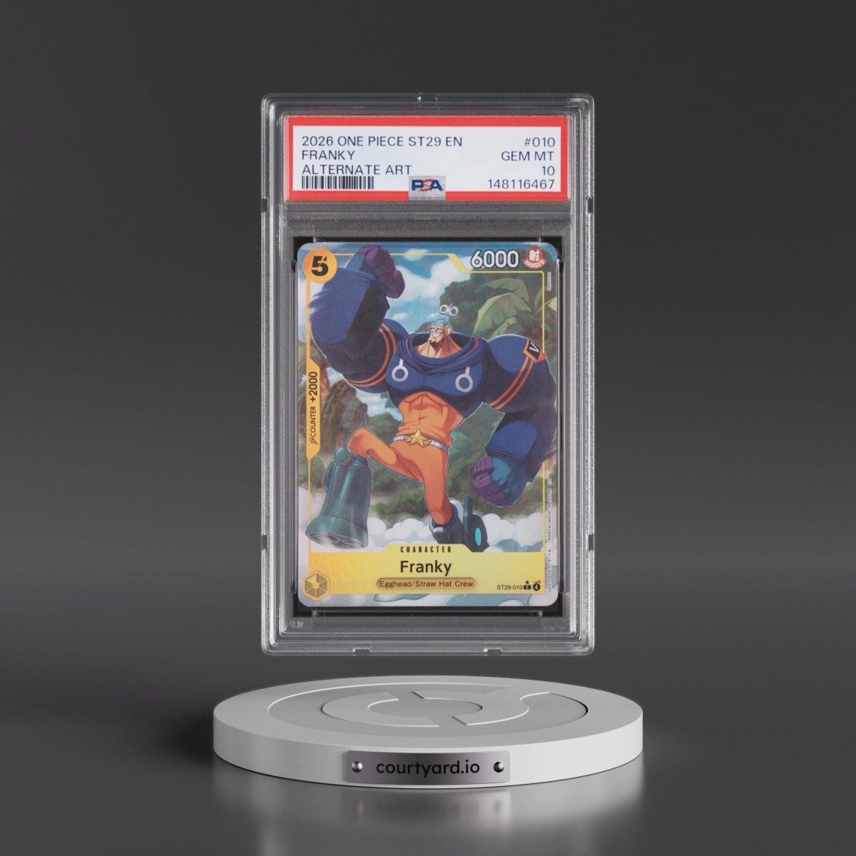 2026 One Piece Starter Deck ST29-Egghead #010 Franky - Alternate Art (PSA 10 GEM MINT)