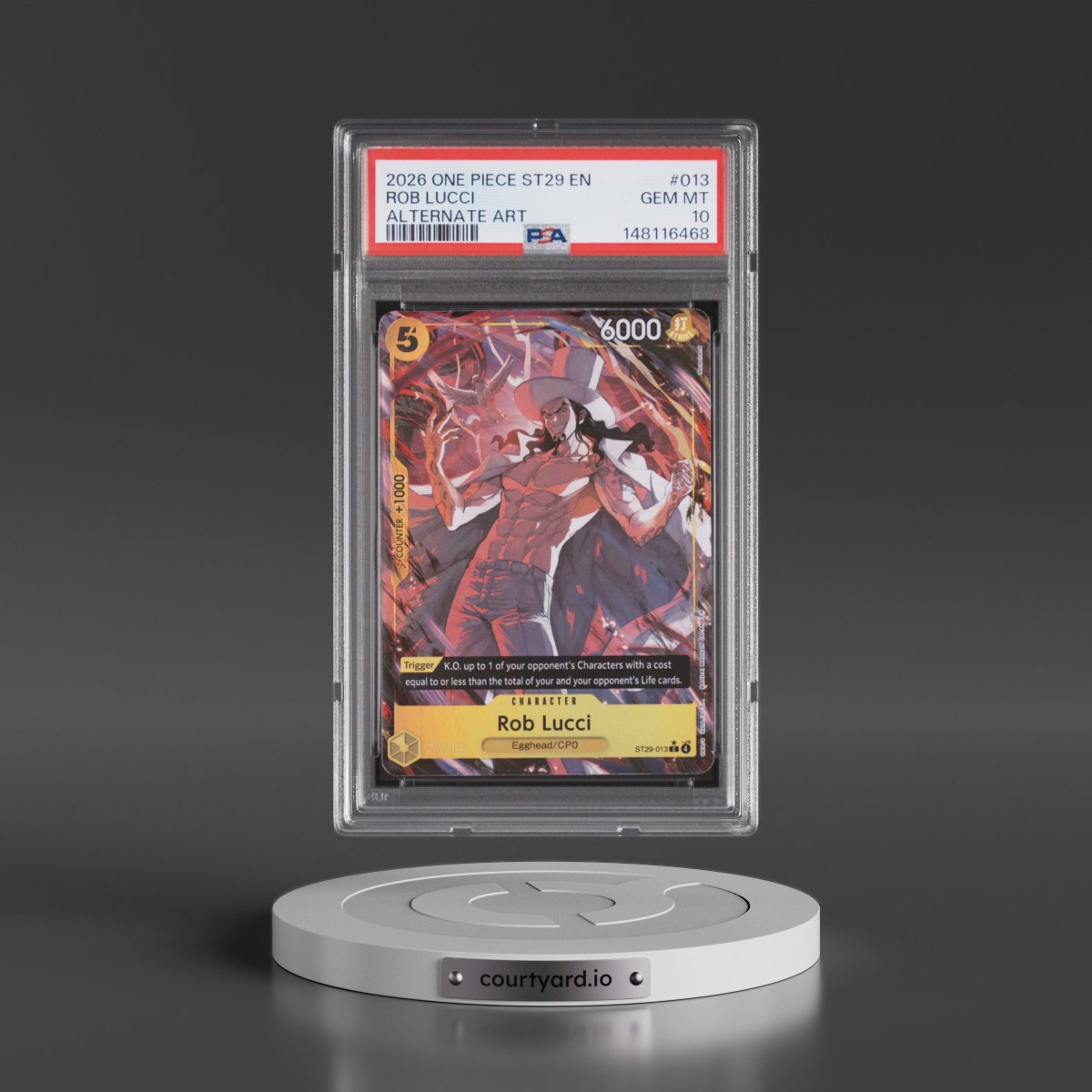 2026 One Piece Starter Deck ST29-Egghead #013 Rob Lucci - Alternate Art (PSA 10 GEM MINT)