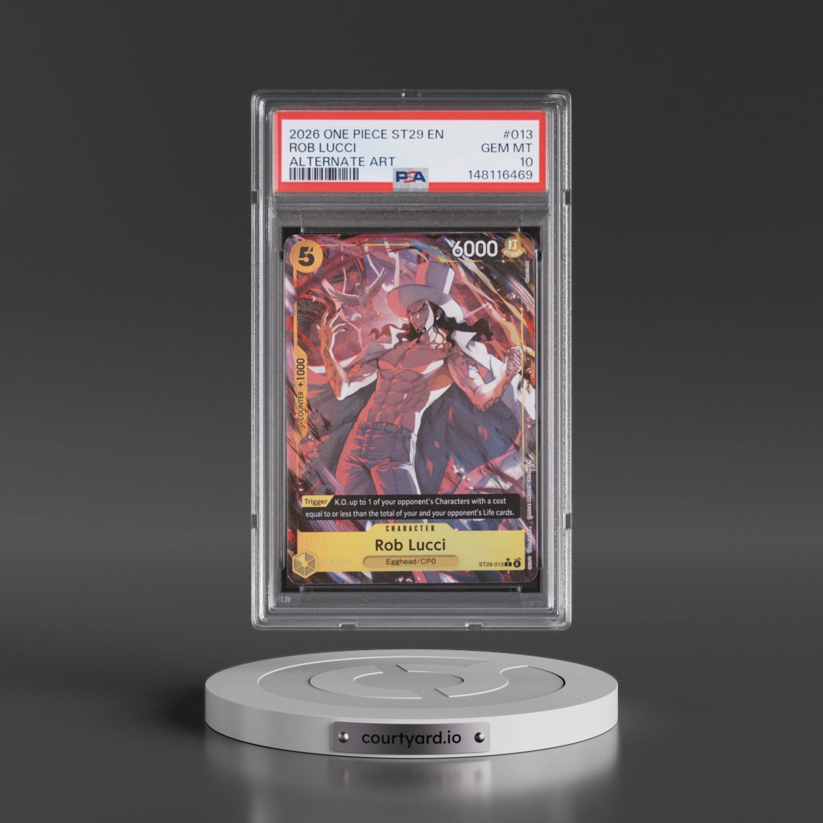 2026 One Piece Starter Deck ST29-Egghead #013 Rob Lucci - Alternate Art (PSA 10 GEM MINT)
