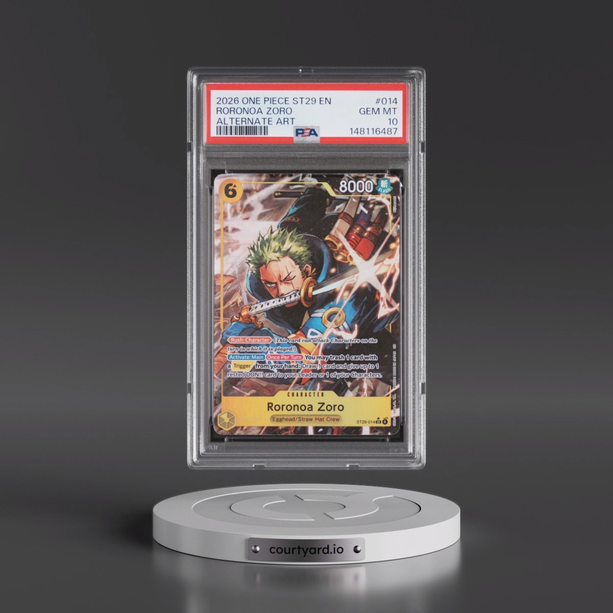 2026 One Piece Starter Deck ST29-Egghead #014 Roronoa Zoro - Alternate Art (PSA 10 GEM MINT)