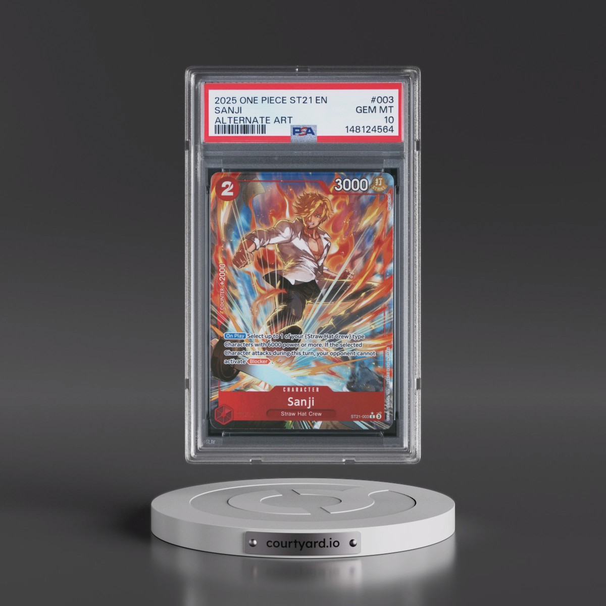 2025 One Piece Starter Deck ST21-EX Gear 5 #003 Sanji - Alternate Art (PSA 10 GEM MINT)