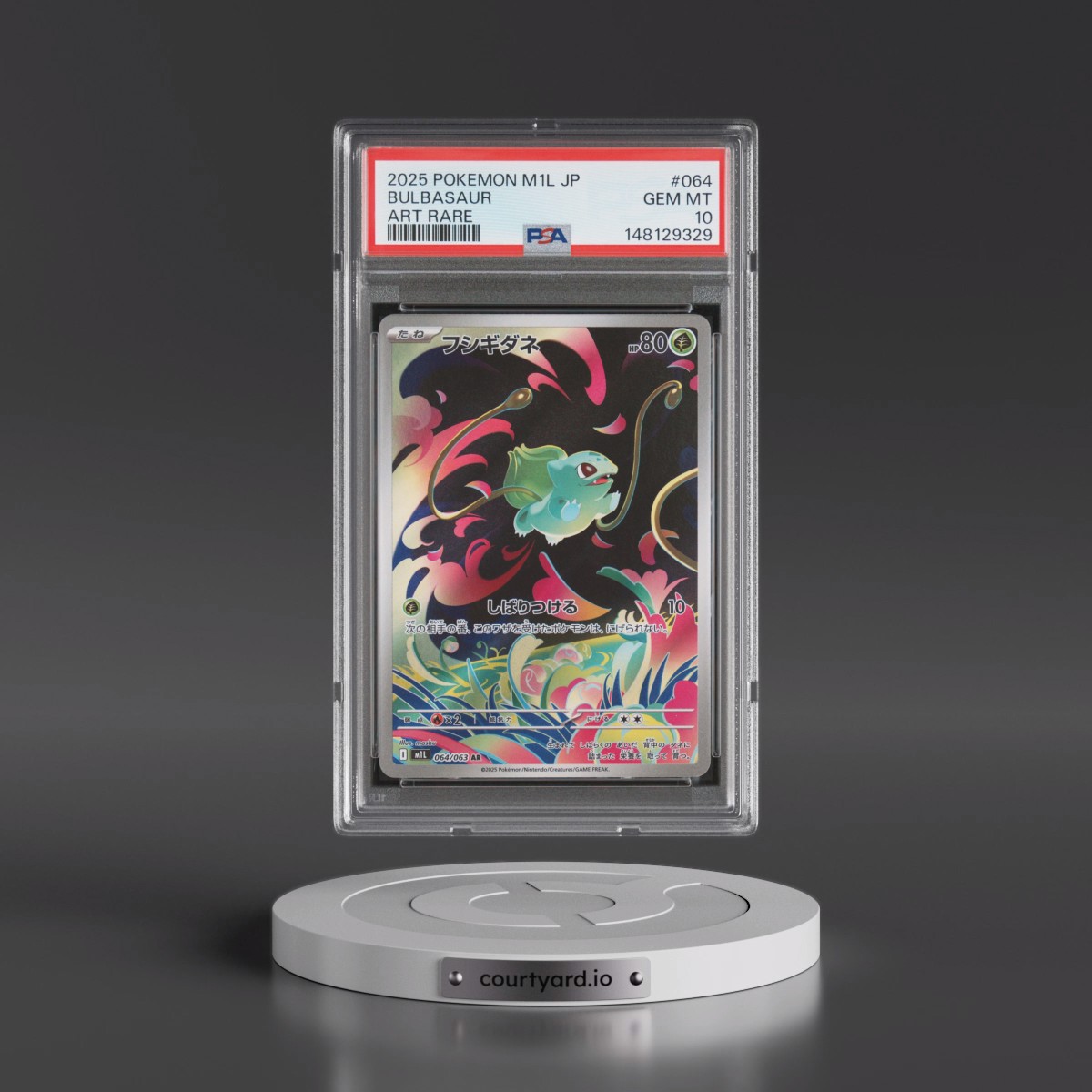 2025 Pokémon M1l-Mega Brave #064 Bulbasaur - Art Rare (PSA 10 GEM MINT)