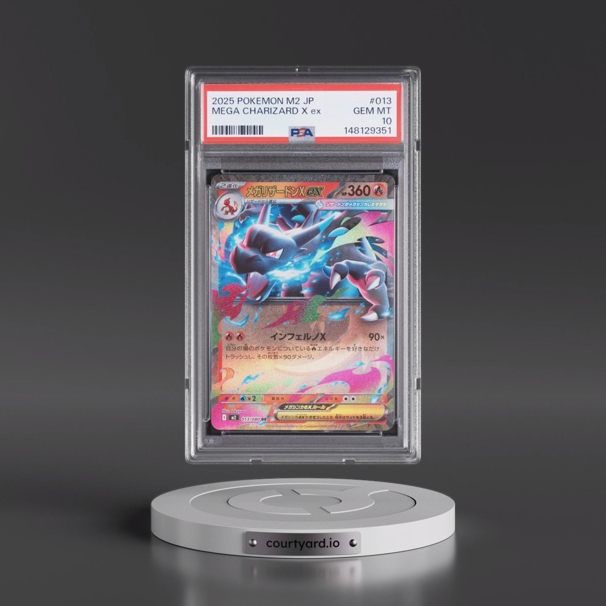 2025 Pokémon M2-Inferno X #013 Mega Charizard X EX - Holo (PSA 10 GEM MINT)
