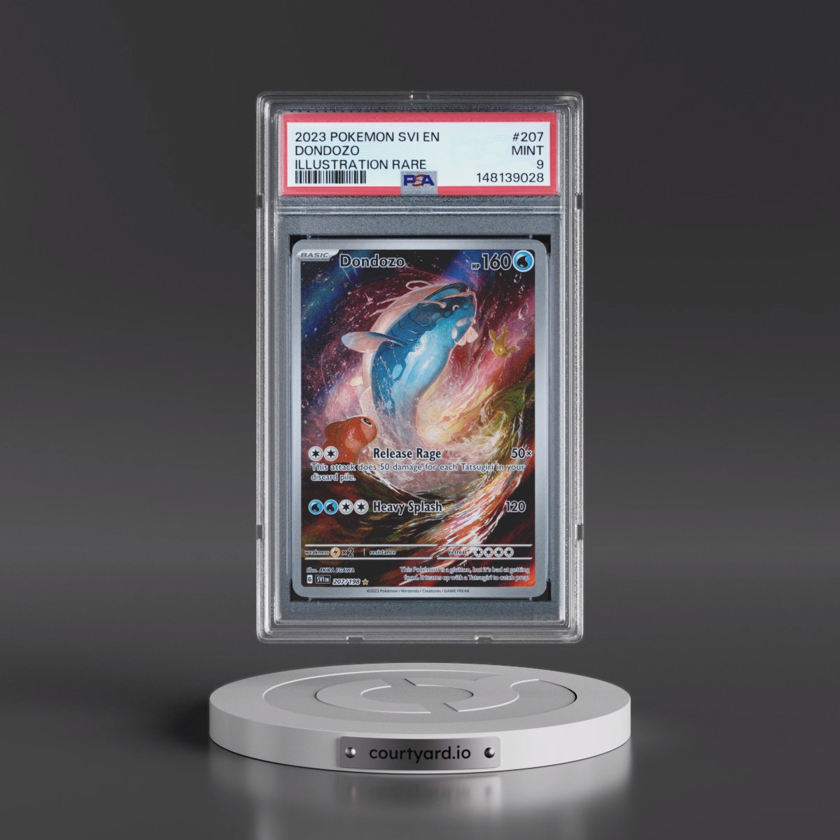 2023 Pokémon Svi EN-Scarlet & Violet #207 Dondozo - Illustration Rare (PSA 9 MINT)