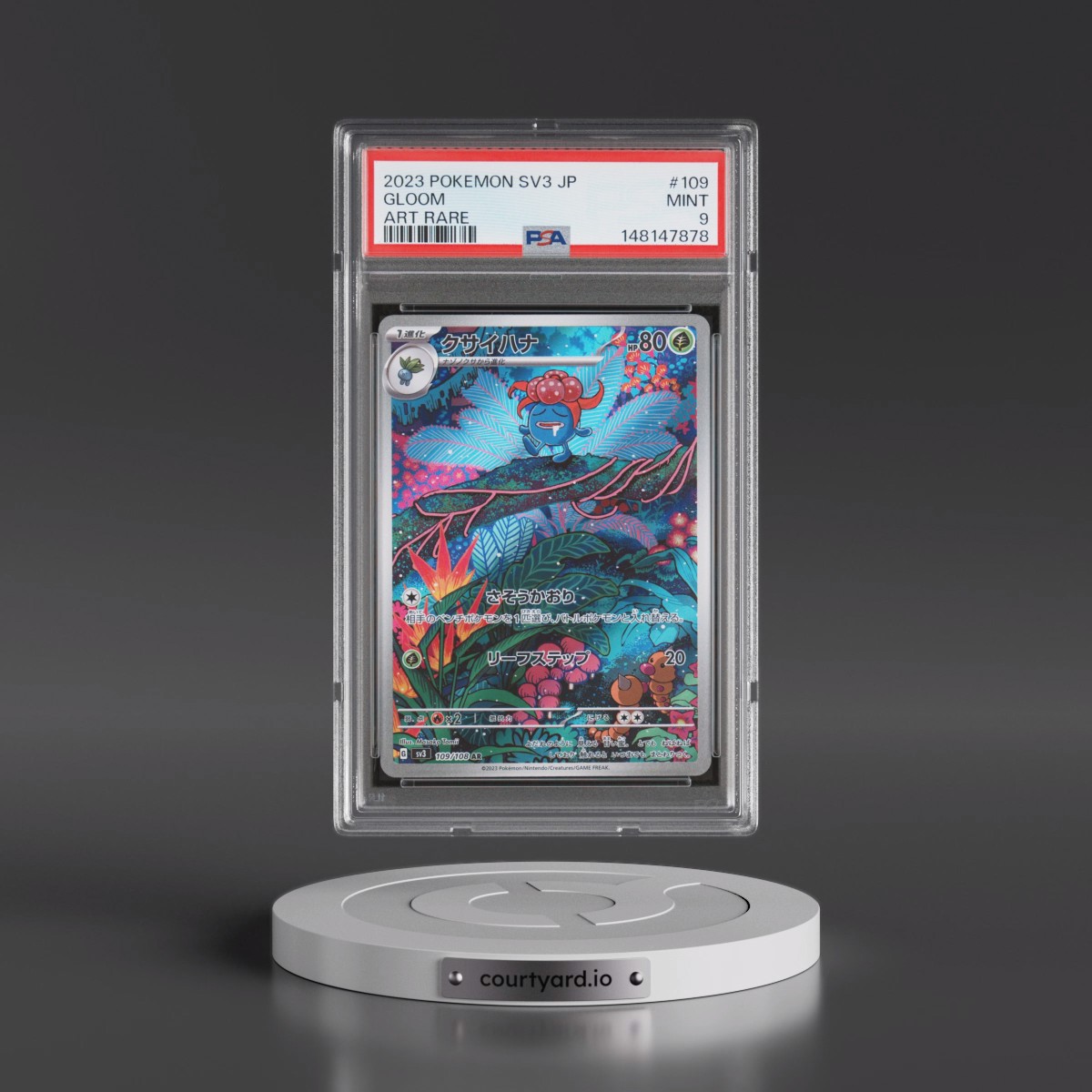 2023 Pokémon SV3-Ruler of the Black Flame #109 Gloom - Art Rare (PSA 9 MINT)