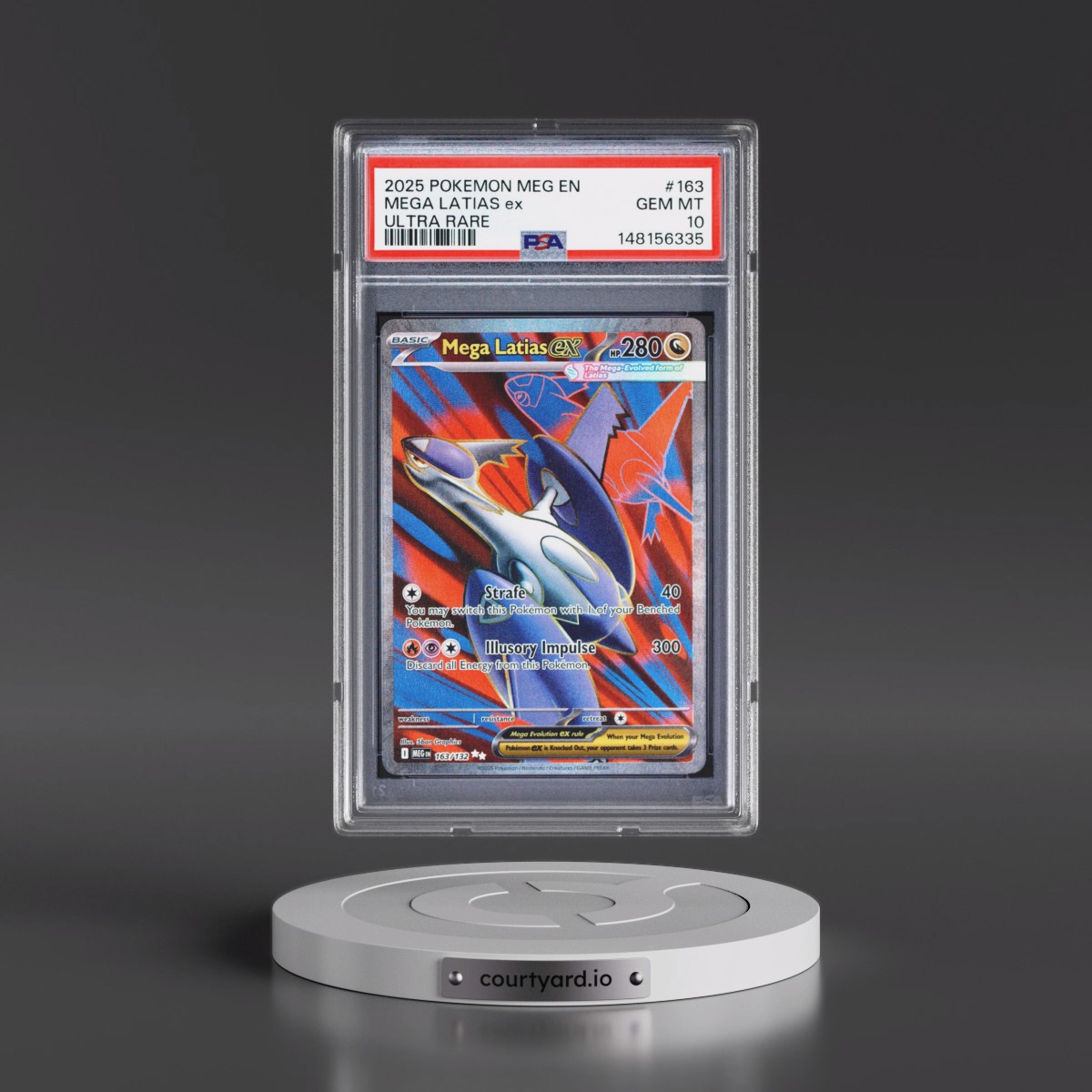2025 Pokémon Meg EN-Mega Evolution #163 Mega Latias EX - Holo Ultra Rare (PSA 10 GEM MINT)