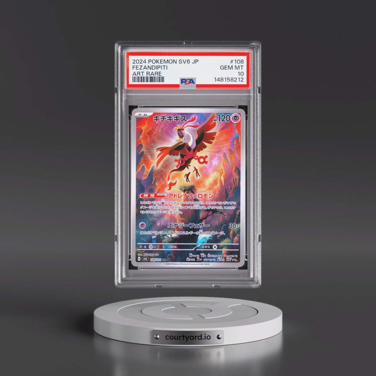 2024 Pokémon SV6-Transformation Mask #108 Fezandipiti - Art Rare (PSA 10 GEM MINT)