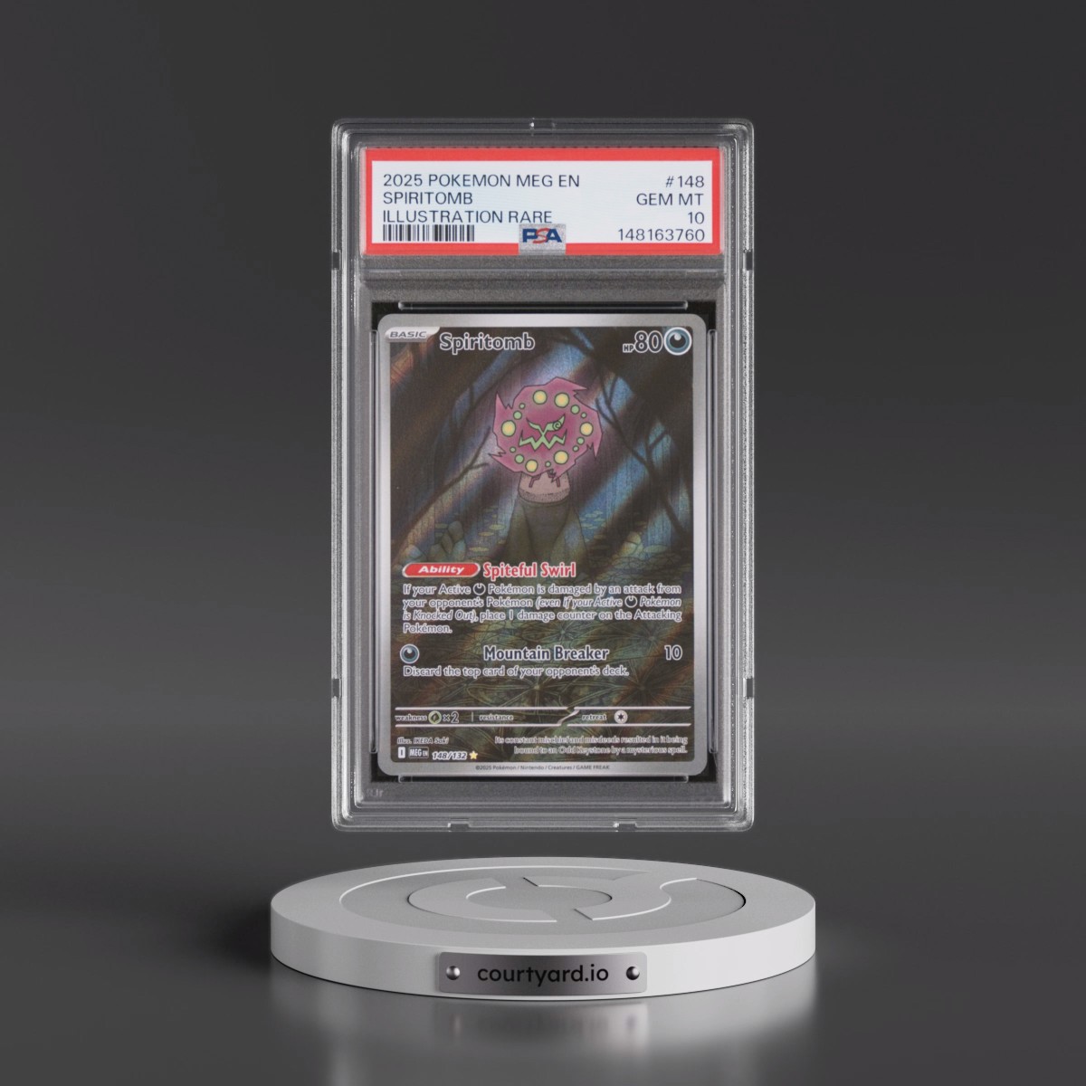 2025 Pokémon Meg EN-Mega Evolution #148 Spiritomb - Illustration Rare (PSA 10 GEM MINT)