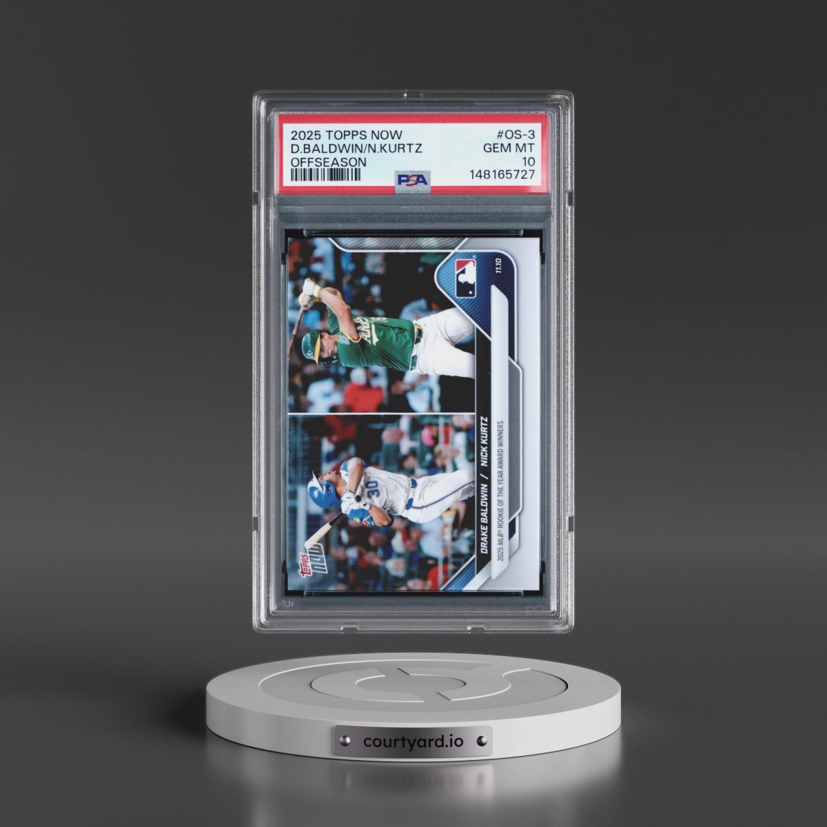 2025 Topps Now Offseason #OS-3 Drake Baldwin/Nick Kurtz (PSA 10 GEM MINT)