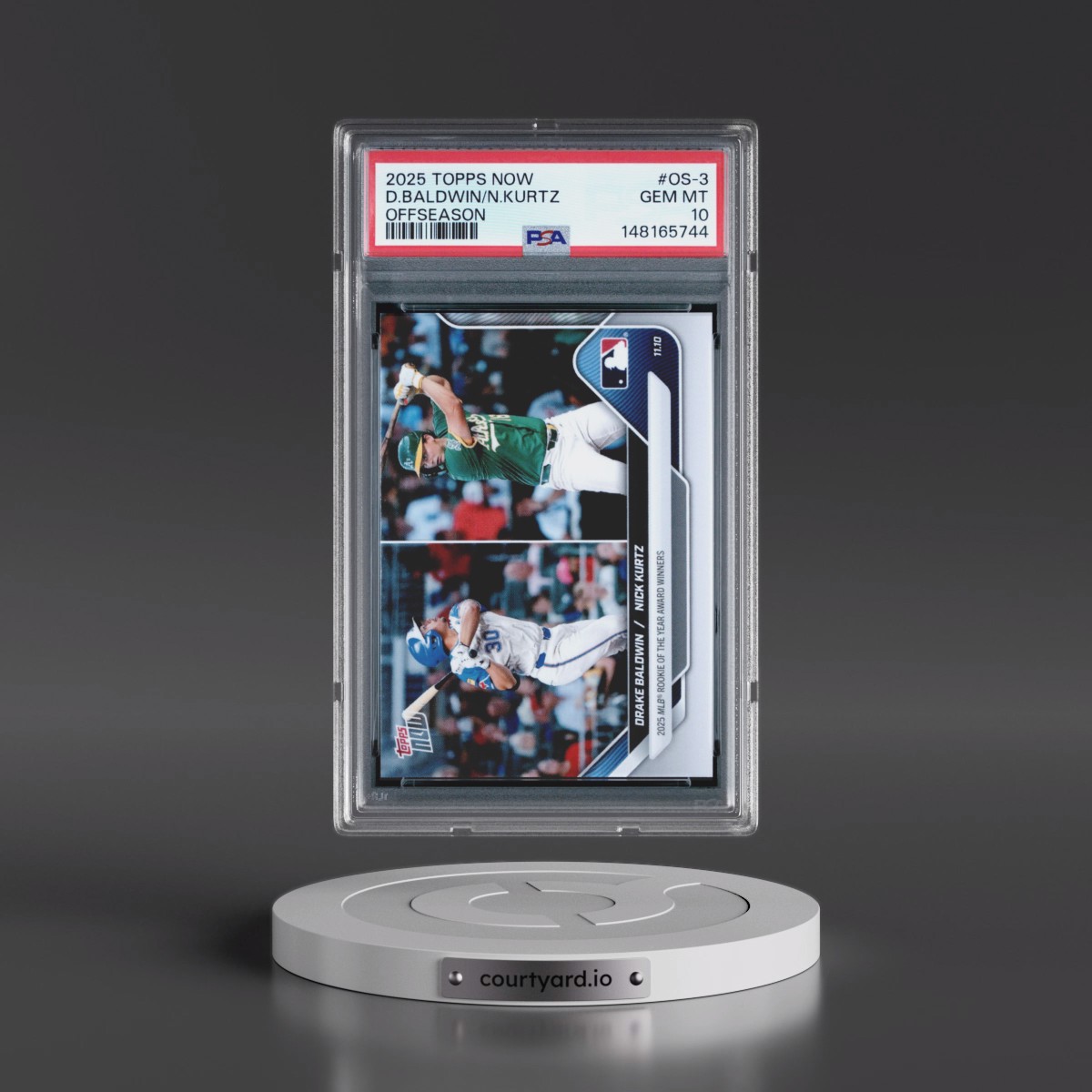 2025 Topps Now Offseason #OS-3 Drake Baldwin/Nick Kurtz (PSA 10 GEM MINT)